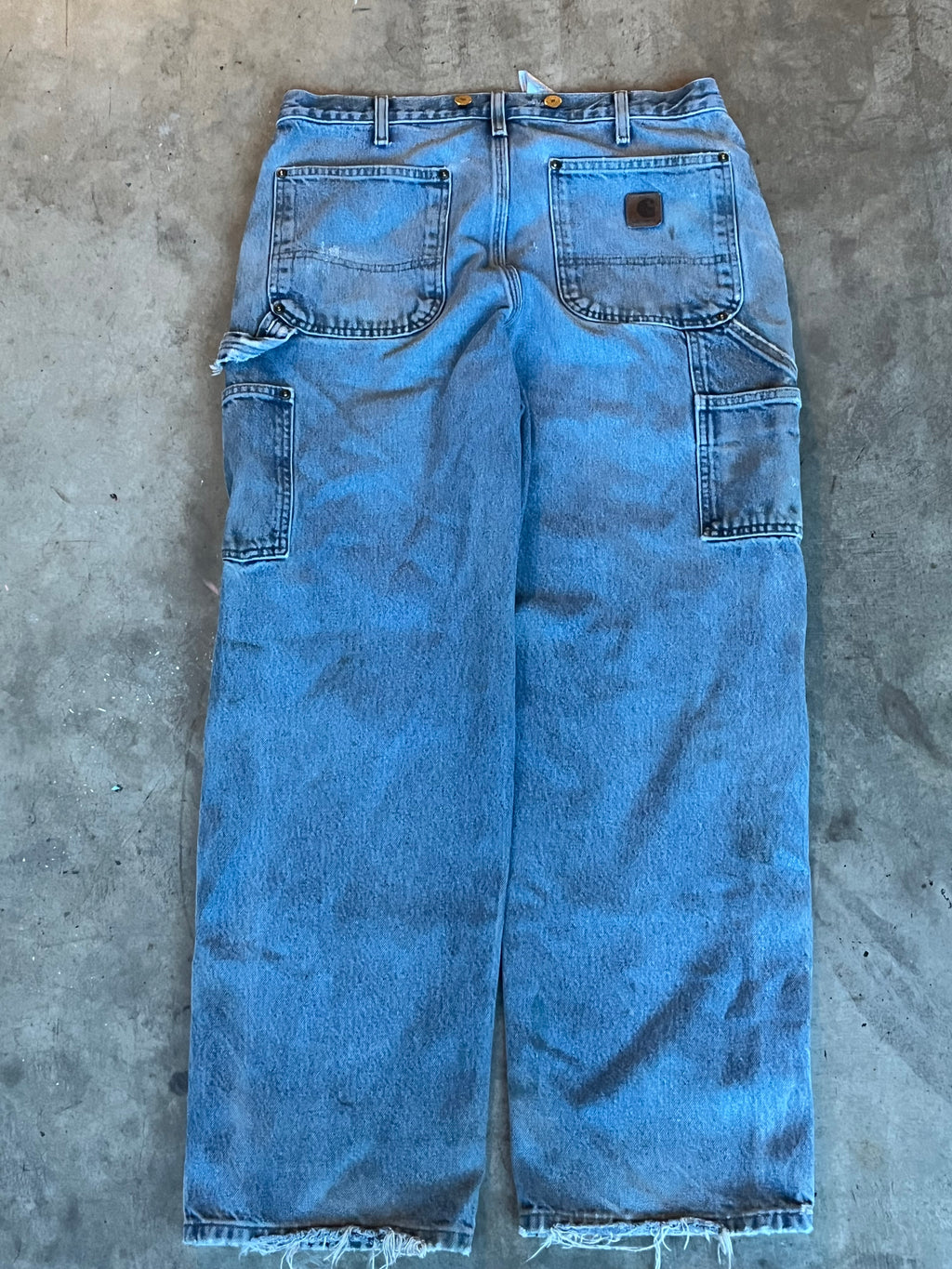 Carhartt double-knee jeans with minor rips-33x30