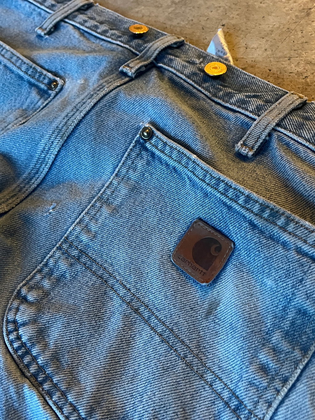 Carhartt double-knee jeans with minor rips-33x30