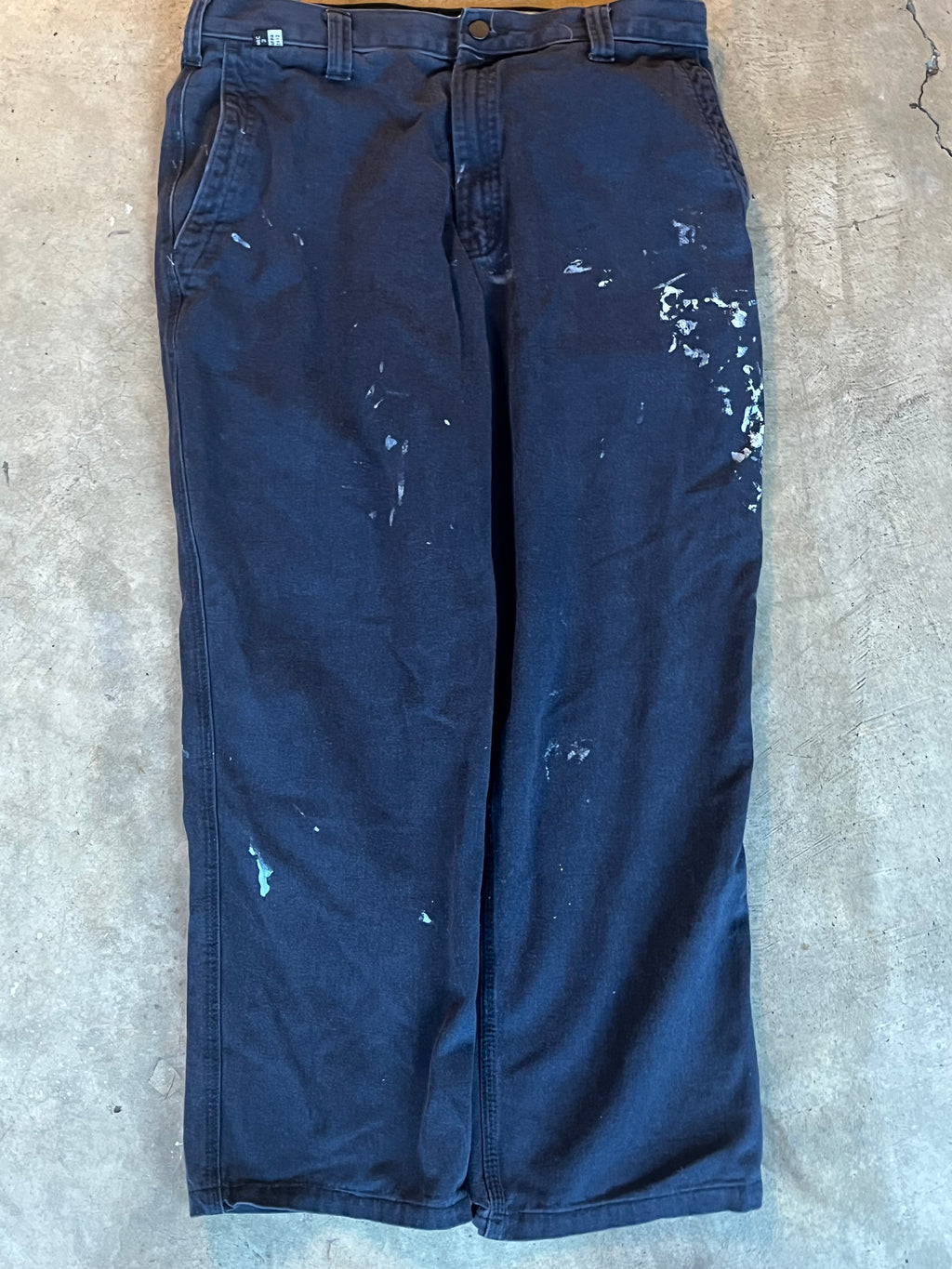 Navy Blue Carhartt FR with minor stains 34x32