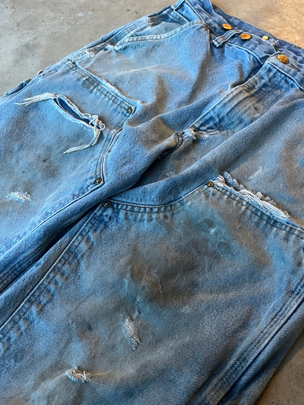 Carhartt double-knee jeans with minor rips-33x30