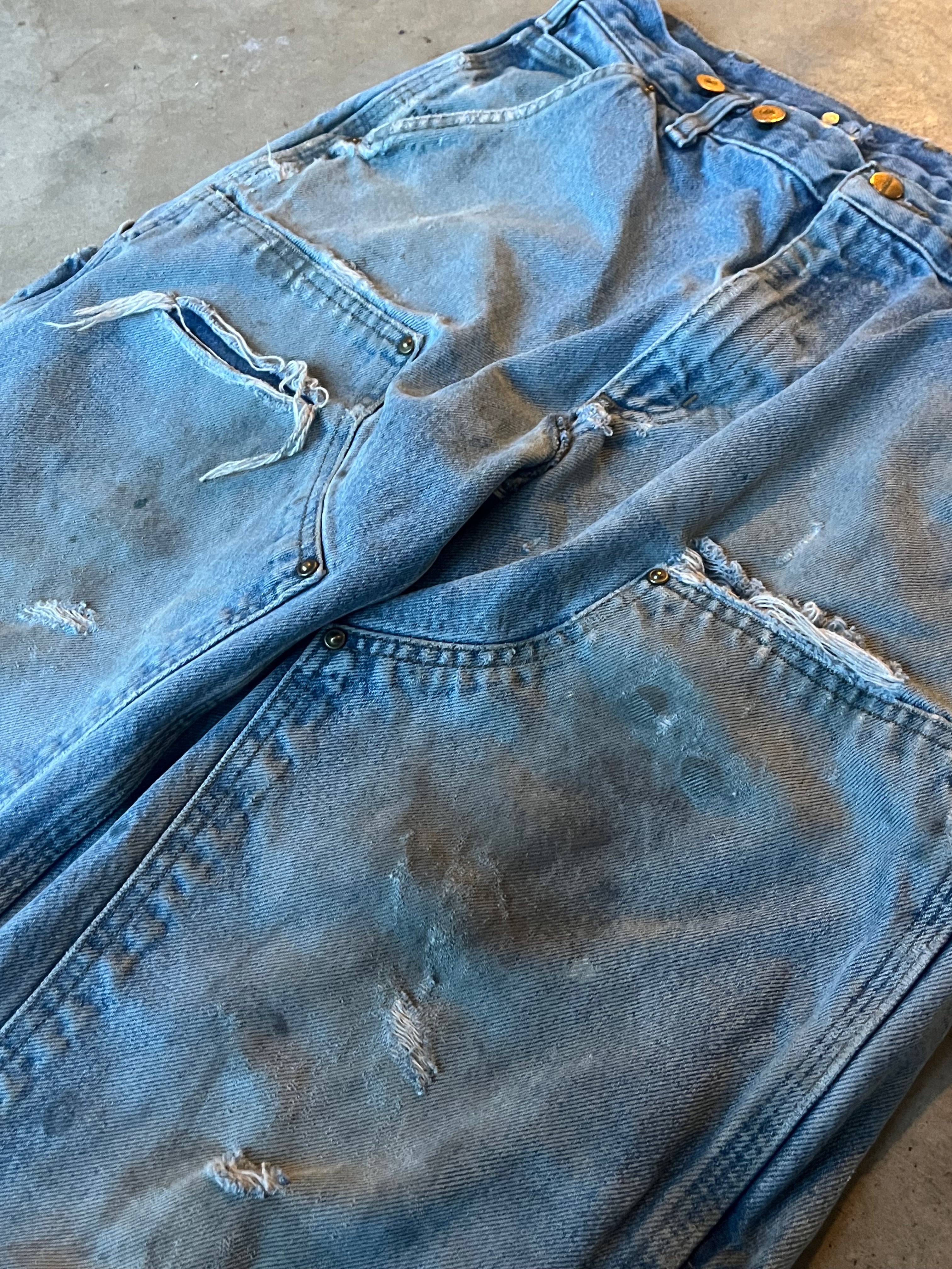 Carhartt double-knee jeans with minor rips-33x30