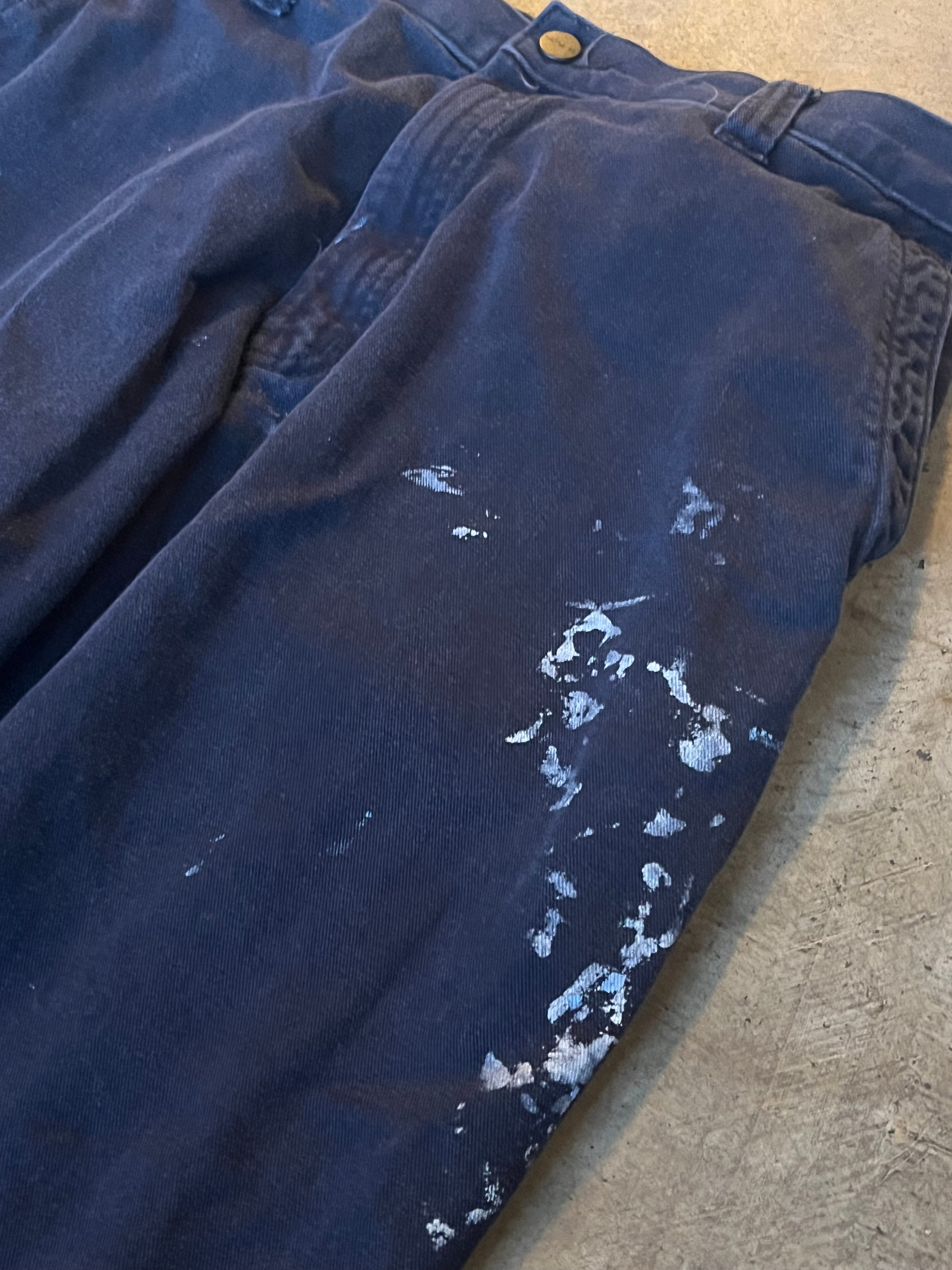 Navy Blue Carhartt FR with minor stains 34x32