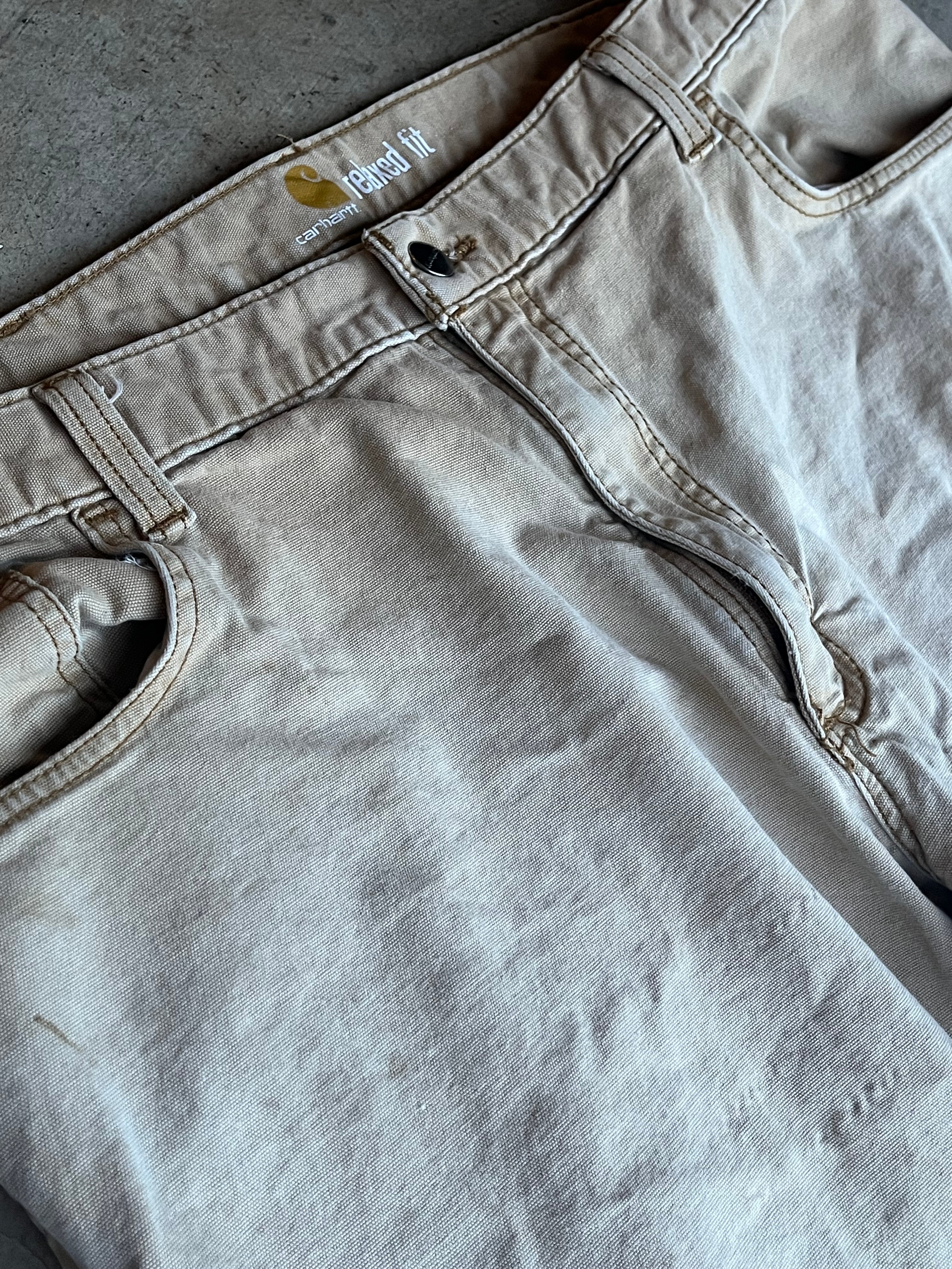 Faded beige Carhartt Pants with Side Pocket-40x30