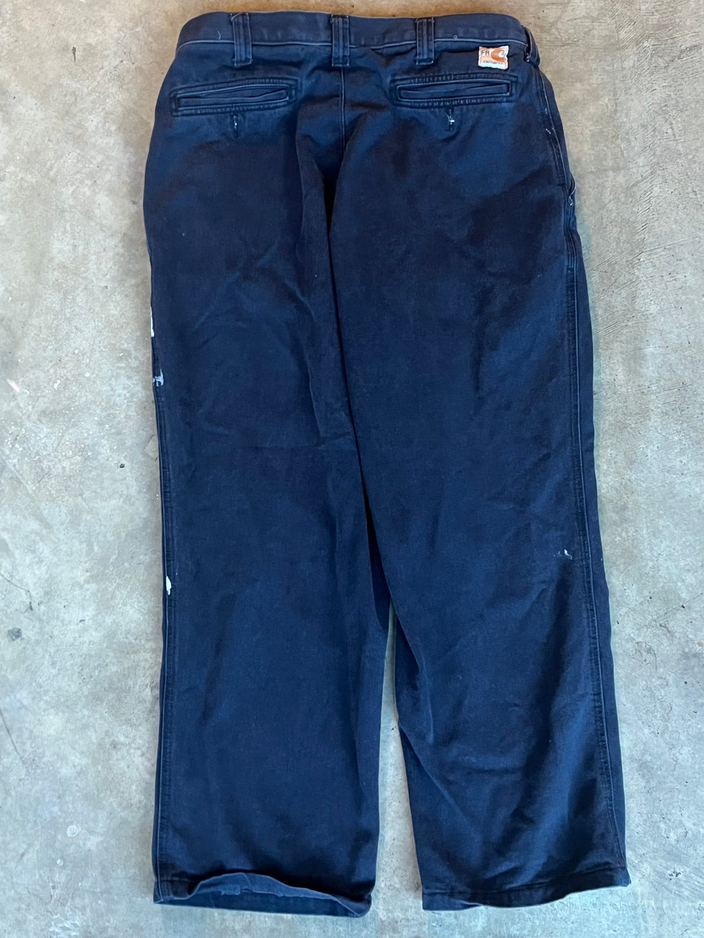 Navy Blue Carhartt FR with minor stains 34x32