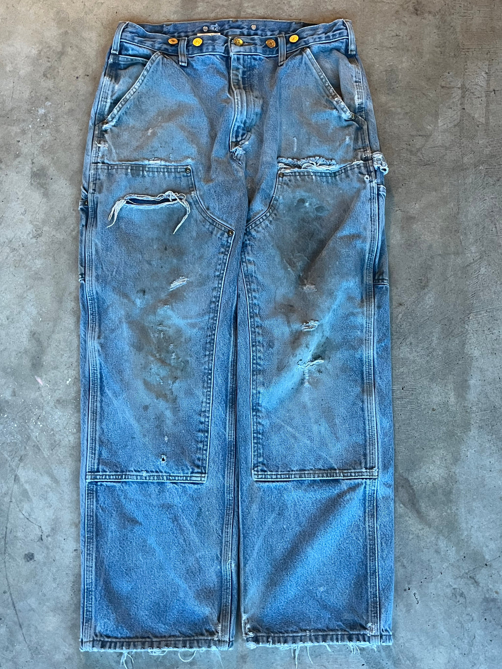 Carhartt double-knee jeans with minor rips-33x30